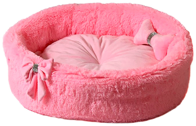 Лежак для тварин GoGift Cocard L 55 x 52 x 18 см рожевий (5905359297116)