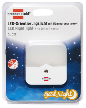 Lampka nocna LED Brennenstuhl z czujnikiem zmierzchu OL 02E (4007123610457)