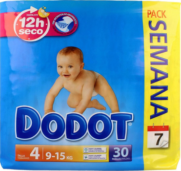 Підгузки Dodot Baby-Dry Diapers Розмір 4 30 шт (4015600952266)
