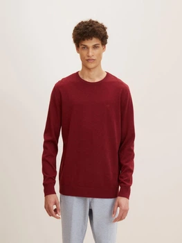 Джемпер Tom Tailor BASIC CREW NECK SWEATER M Бордовий 1027299-30315