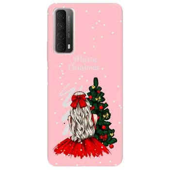 Чохол для Huawei P Smart 2021 ніжно-рожевий матовий soft touch Beautiful christmas (14930070824345661)