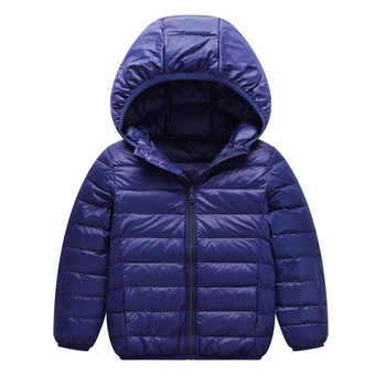 Дитяча демісезонна куртка для хлопчика з капюшоном легка тепла Dark Blue 160см Темно-синій