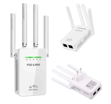 Репитер уселитель WiFi сигнала с 4-мя встроенными антеннами Pix-Link до 300мб/с