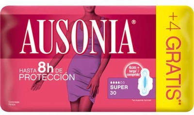 Podpaski higieniczne Ausonia Sensitive Super With Wings Sanitary Towels 30 szt (8001090229144)
