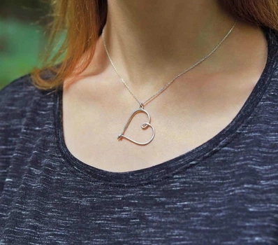 Кулон "Серце" з ланцюжком 50 см. Срібло 925°. (АРТ. №270/50) Dadiverin Jewelry