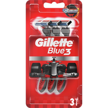 Бритви одноразові Gillette Blue 3 Red, 3 шт