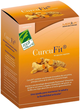 Suplement diety 100% Natural Curcufit 90 kapsułek (8437008750347)
