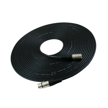 Микрофонный кабель GLS Audio Patch Cords XLR Male - XLR Female,15 метров, экранированный, черный, 3309416