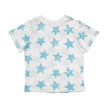 Футболка белая Stars бирюзовые MISHKA 1462 Размер 86
