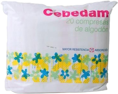 Chusteczki medyczne Cebedam Cotton Compresses 20 szt 10 × 10 cm (8470001672162)