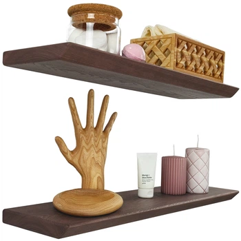 Комплект навісних полиць прихованого монтажу косі 600*160*25 мм ясен Wood Wedge