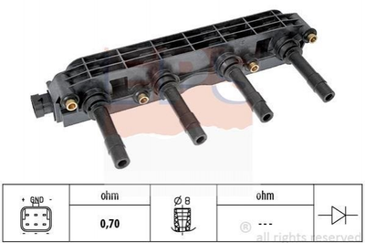 Катушка зажигания EPS 1970399 Opel Vectra, Zafira, Astra, CORSA, Meriva, Combo 1208307, 19005212