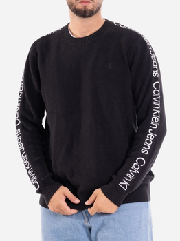 Sweter męski bawełniany Calvin Klein Jeans J323808 L Czarny (8720108059060)