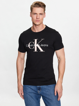 Koszulka męska Calvin Klein Jeans J320806 2XL Czarna (8720108092159)