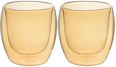 Набор кружек Lefard Le Glass Amber с двойными стенками 298 мл 9.5 см х 2 шт (605-007)