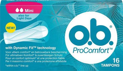 Tampony O.B. Procomfort 16 Tampons Mini (4001683011426)