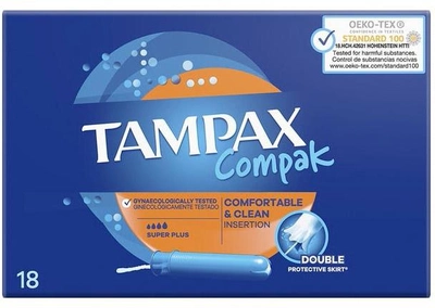 Тампони Tampax Tampon Compak S Plus 18 U (8006540468081)