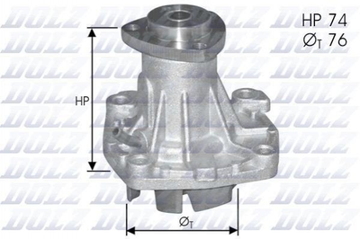 Водяной насос DOLZ A341ST Opel Frontera; Jeep Grand Cherokee I (ZJ), Cherokee XJ, Grand Cherokee II (WJ, WG); Chrysler Voyager; Ford Scorpio 1032940, 1334123, 4864566