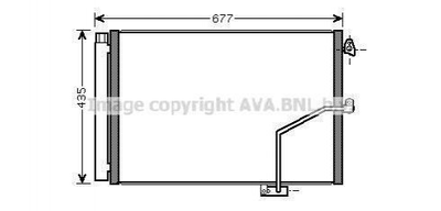 Радиатор кондиционера AVA COOLING MSA5450D Mercedes C-Class, E-Class, GLK-Class, CLS-Class 2045000254, 2045000654, 2045000154