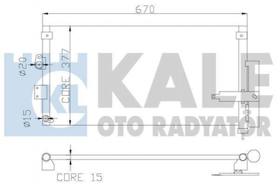 Радіатор кондиціонера KALE 386900 Honda Civic 80110SNAA01, 80110SNBA41, 80110SNBA42