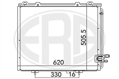 Радиатор кондиционера ERA 667103 Mercedes E-Class A2108300570, A2108300270, 2108300570