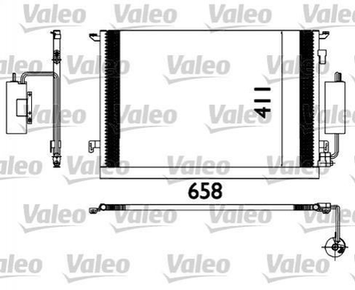 Радіатор кондиціонера Valeo 817648 Opel Vectra 1850077, 24418363