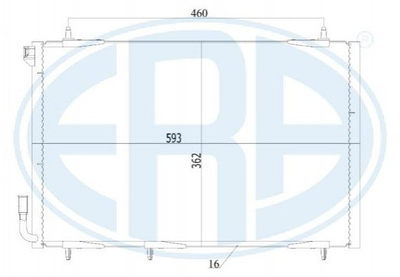 Радіатор кондиціонера ERA 667167 Peugeot 206 6455Y0, 6455X9, 6455X0