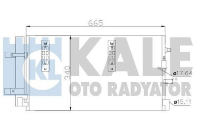 Радіатор кондиціонера KALE 375800 Audi A6, A4, A5, Q5, Allroad, A7 4G0260403A, 4G0260401A, 4G0260403B
