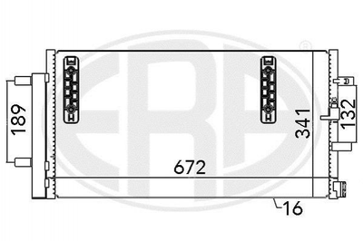 Радиатор кондиционера ERA 667048 Audi A5, Q5, A6, Allroad, A4, A7 4G0260401A, 4G0260403A, 4G0260403B