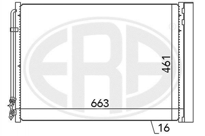 Радиатор кондиционера ERA 667079 BMW 5 Series, 7 Series, 6 Series 4247809, 64509149395, 64509255983