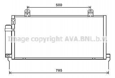 Радіатор кондиціонера AVA COOLING MTA5221D Mitsubishi Galant 7812A173, MR958343