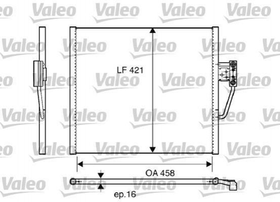 Радіатор кондиціонера Valeo 817248 BMW 5 Series 64538391647, 8671017585