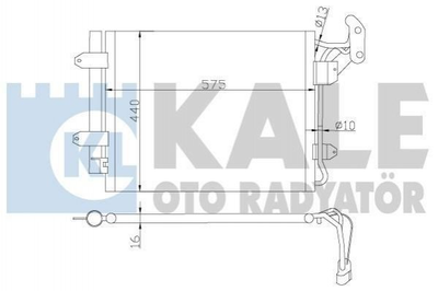 Радіатор кондиціонера KALE 376200 Volkswagen Tiguan 5N0820411C, 5N0820411D, 5N0820411E