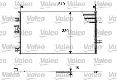 Радіатор кондиціонера Valeo 817602 Renault Clio 7700436062