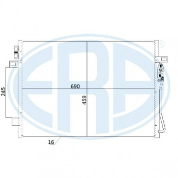 Радиатор кондиционера ERA 667260 Dodge Journey 68038244AA