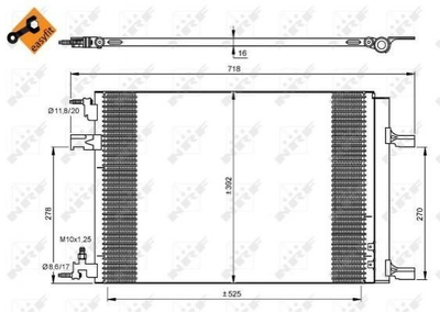 Радіатор кондиціонера NRF 35918 Chevrolet Cruze; Opel Astra, Zafira 13267648, 13377762, 1850136