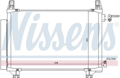 Радіатор кондиціонера NISSENS 940270 Toyota Yaris 884600D200