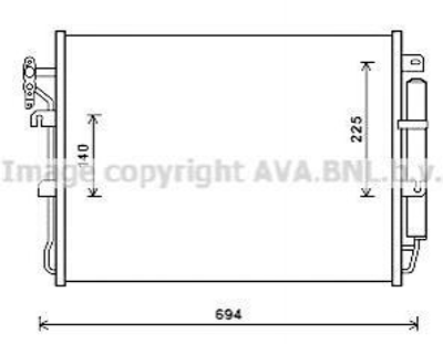 Радіатор кондиціонера AVA COOLING AUA5215D Land Rover Discovery, Range Rover JRB500040, JRB500130, LR018403