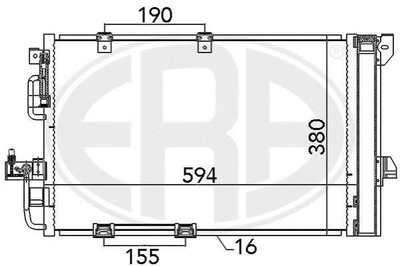 Радиатор кондиционера ERA 667082 Opel Astra, Zafira 09130610, 13192901, 1850073