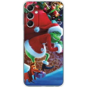 Силиконовый Чехол с Картинкой для Samsung Galaxy M34 5G (M346) Принт (Новогодний, Гринч) (50022-ysm2268)