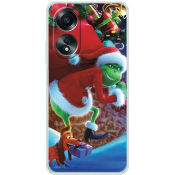 Силиконовый Чехол с Картинкой для OPPO A58 4G Принт (Новогодний, Гринч) (49450-ysm2268)