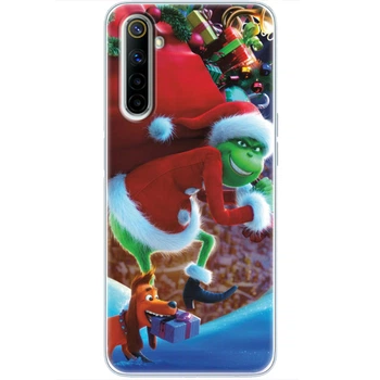 Силиконовый Чехол с Картинкой для Realme 6 Принт (Новогодний, Гринч) (40469-ysm2268)