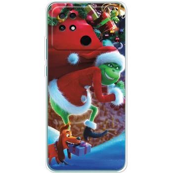 Силиконовый Чехол с Картинкой для Xiaomi Poco С40 Принт (Новогодний, Гринч) (44597-ysm2268)