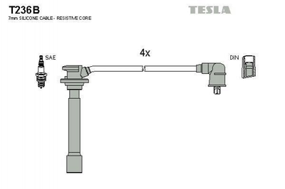 Провід високовольтний TESLA T236B KIA Rio, Shuma, Carens