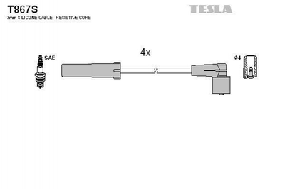 Провода высоковольтные TESLA T867S 21214370708020