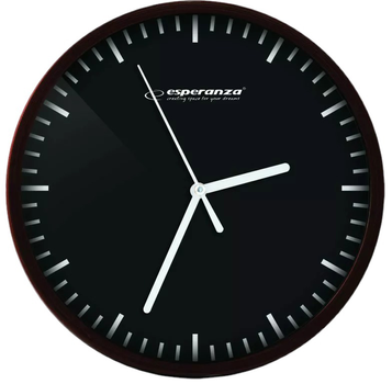 Zegar ścienny Esperanza Budapest EHC010K Black