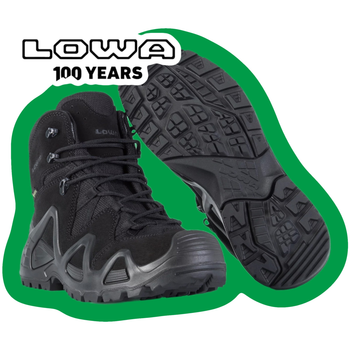 Черевики тактичні Lowa zephyr GTX Mid TF Black (чорний) UK 7.5/EU 41.5