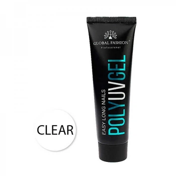 Полігель Global Fashion Poly Uv Gel Easy Long Nails 09 прозорий 30 мл (2000994198439)