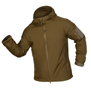 Куртка тактическая демисезонная мужская для силовых структур Stalker SoftShell Койот (7346), M (OPT-34521)