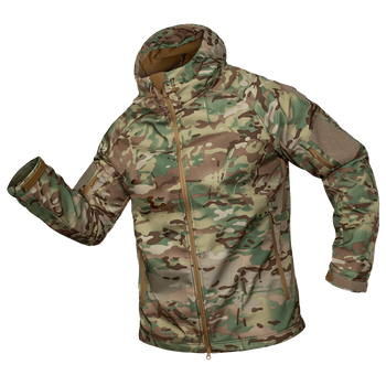 Куртка тактическая демисезонная мужская для силовых структур CM Stalker SoftShell Мультикам (7089), L (OPT-36451)